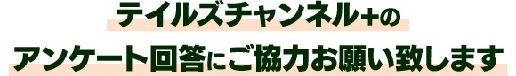 テイルズチャンネル+のアンケート回答にご協力お願い致します。